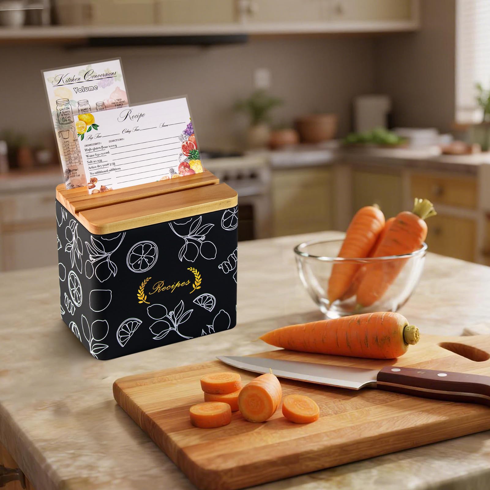 Recipe Box with Cards & Dividers - Wedding Gift -2 Recipe Box with Cards & Dividers - Wedding Gift -2