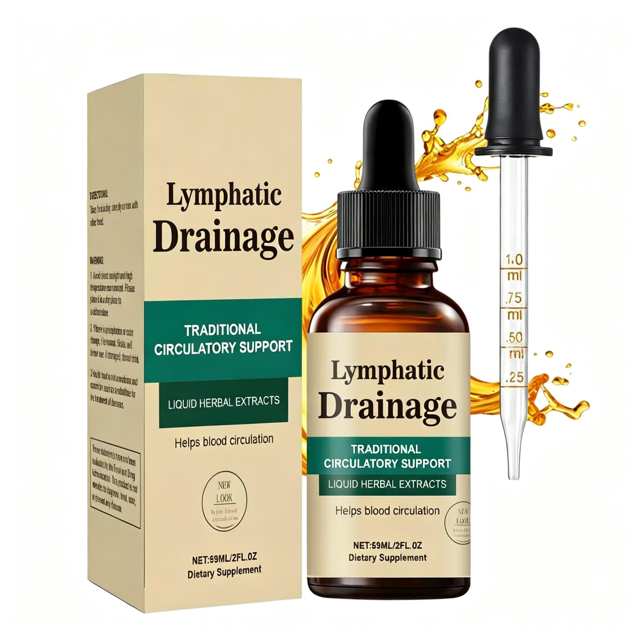 Lymphoria Lymphdrainage Tropfen,Lymphatic Drainage, fördert die effektive Entwässerung des Lymphsystems,Natürliche Kräutermischungen,einfache Anwendung,für Frauen und Männer,reinigt Ihren Körper(1PC)