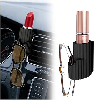 2026 New 2-in-1 Car Lip Balm Holder No Melt with Car Sunglass Holder,Silicone Portable Lip Balms Holders for Cars to Store Lipstick,Self-Adhesive Cars Lipbalm Holders