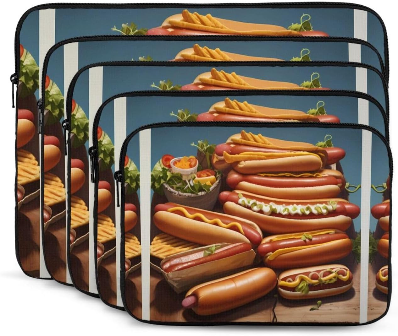 Fresh hot Dogs Printed 17 inch Laptop Case, Business/Office Commuter Laptop Case image 2