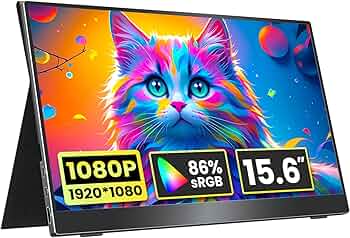 Amazon.com: kksmart Portable Monitor 15.6 inch 1080P FHD 86% sRGB