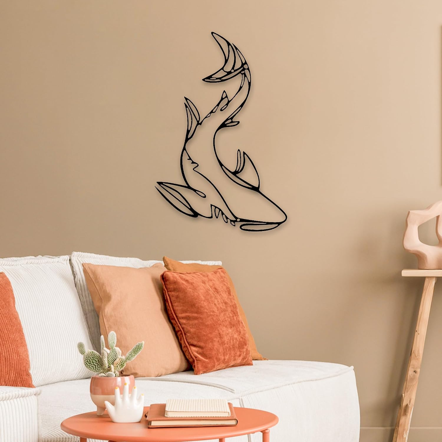Xedatric Shark Metal Wall Art Coastal Nautical Decor