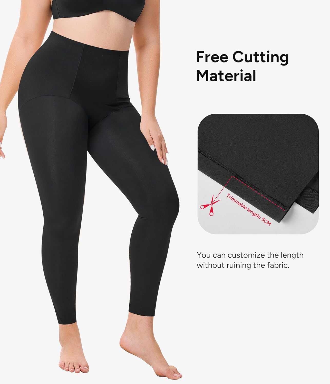 Nebility Seamless Shapewear for Women Tummy Control Butt Lifting Shapewear Thigh Slimmer Light Shaping Footless Tights - Image 4