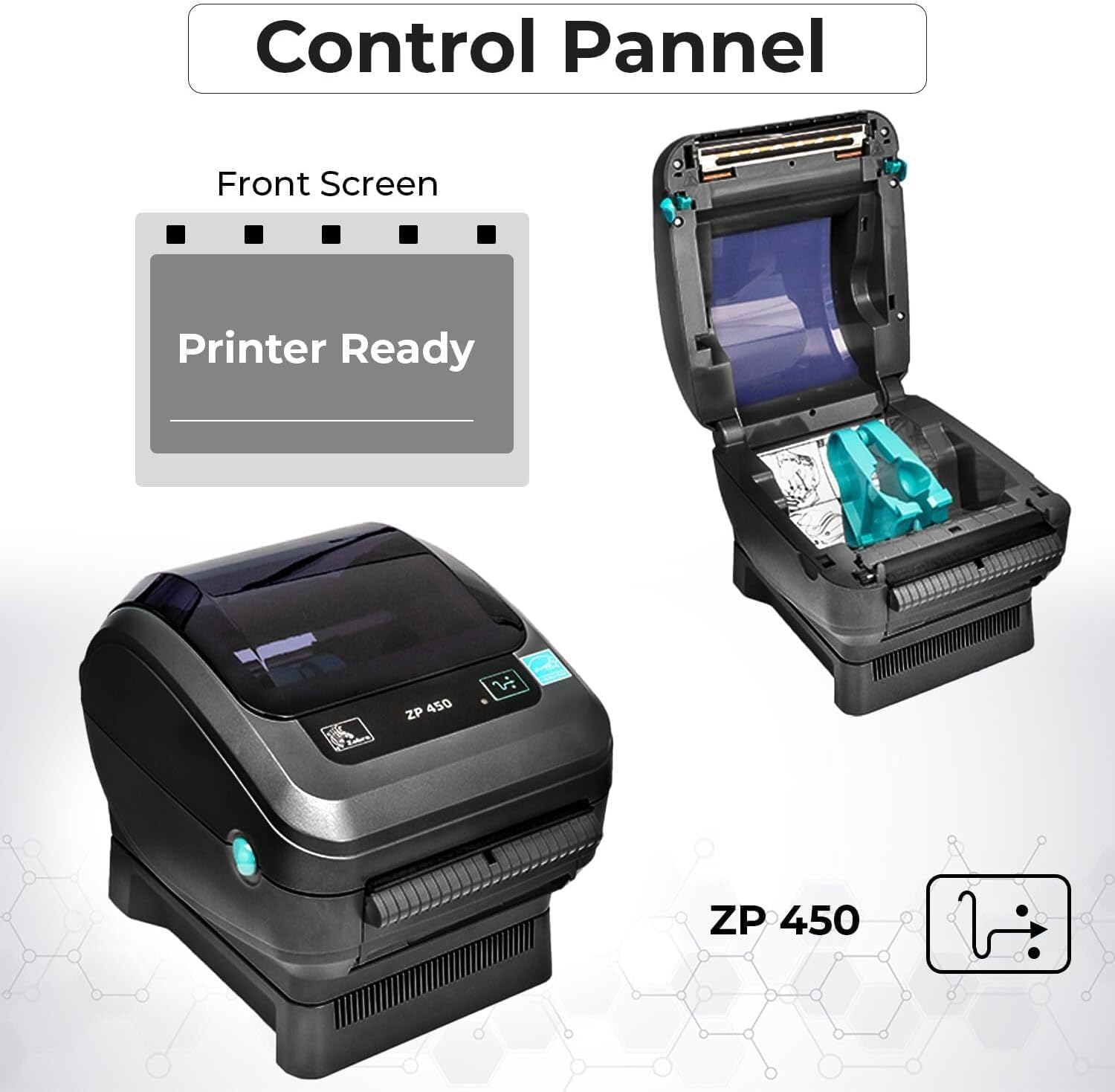 Zebra ZP450 Direct Thermal Barcode Label Printer for Shipping & E-Commerce, High-Speed 4x6 Label Printing, USB Connectivity, Easy Setup for FedEx UPS USPS, Compact Commercial Desktop Printer