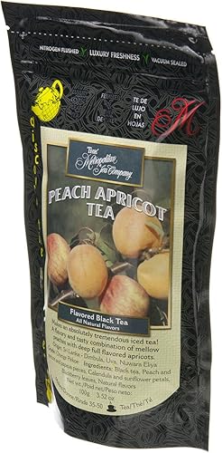 Miniatura 5 de Metropolitan Tea Discovery - Paquete de té suelto, color negro con sabor a melocotón y albaricoque, 3.53 onzas