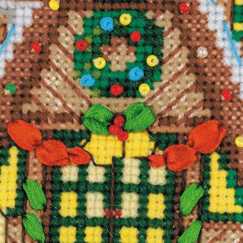 Image of RIOLIS Winter Cabin Counted Cross-Stitch Kit