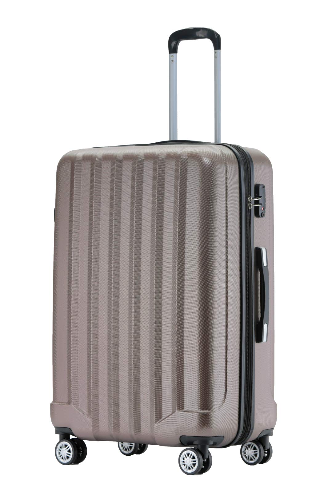 BEIBYE TSA-Schloß 2080 Gepäck Zwillingsrollen Reisekoffer Koffer Trolley Hartschale Dehnungsfuge (Coffee, XL)