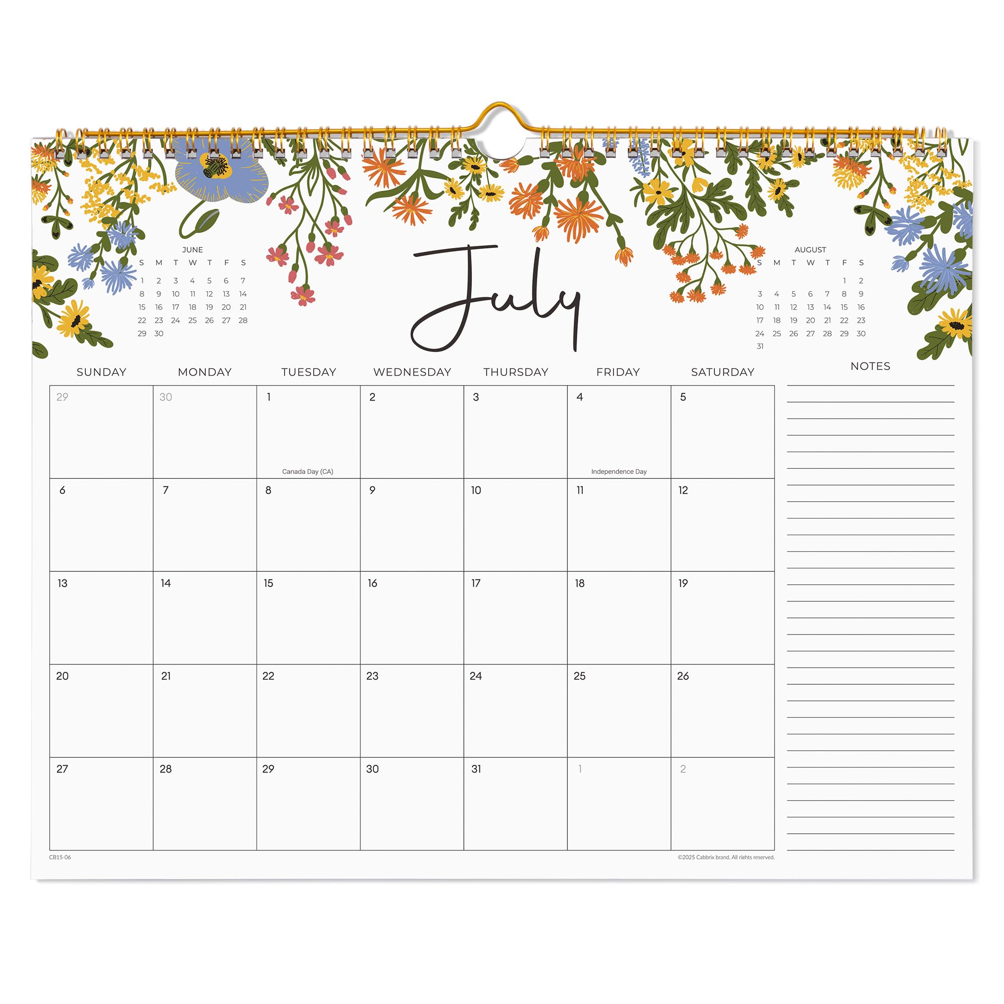 Cabbrix floral wall calendar (Floral)