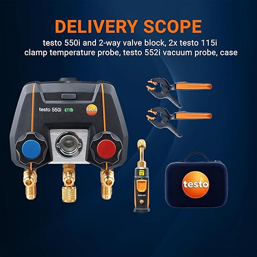 Set Manómetro Digital Testo 550i para Aire Acondicionado y Refrigeración miniatura 7