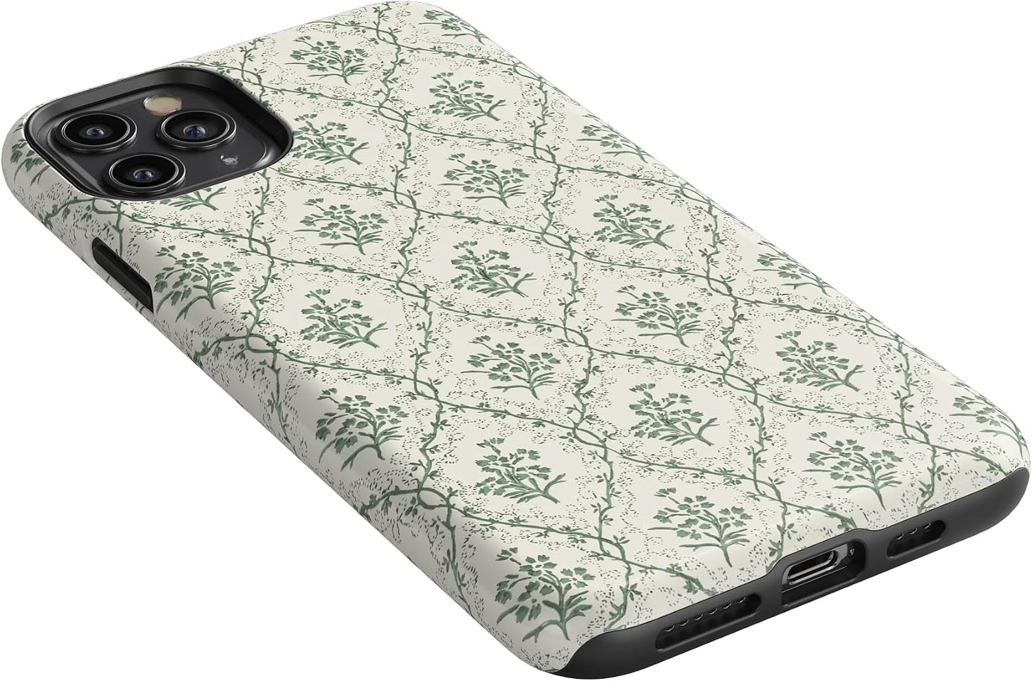 Casely iPhone 11 Pro Max Case | Sage Tapestry | Floral Vines | Essential Slim Dual-Layer Protective Design