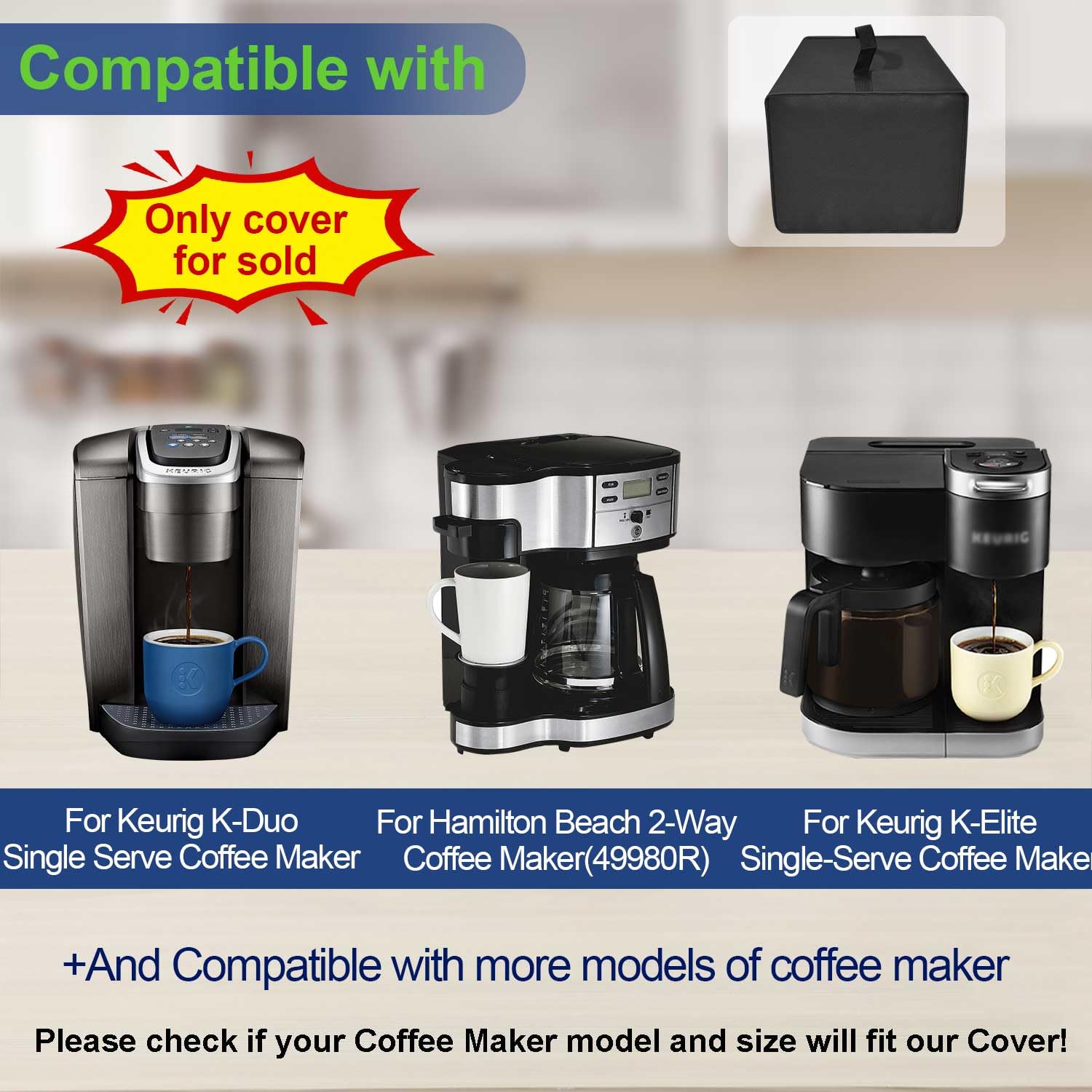 Keurig Coffee Maker Cover - Waterproof & Durable -4