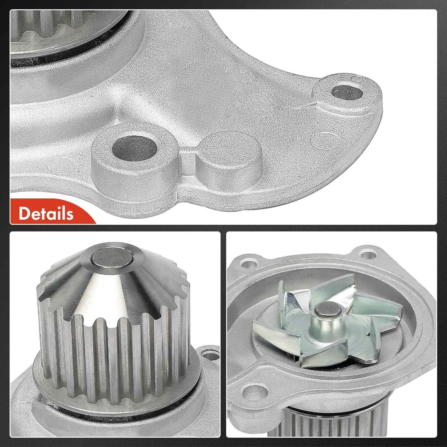 A-Premium Engine Water Pump W/Seal [fits DOHC, 4Cyl 2.4L] Compatible with Jeep Wrangler, Liberty, TJ & Dodge Grand Caravan, Caravan, Stratus & Chrysler Sebring, PT Cruiser, Cirrus & Plymouth Breeze