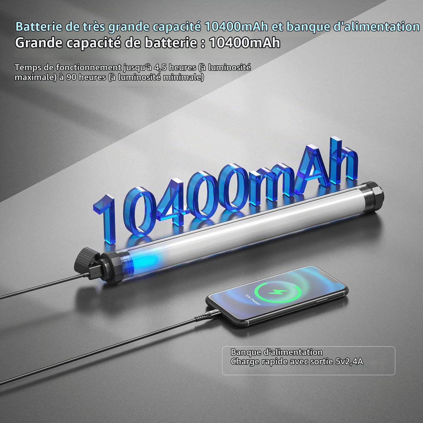 LUXCEO P7RGB Pro Eclairage LED Vidéo Lampe Photographie lumière Light RVB Vidéo lumière,CRI95 avec 10400mAh Rechargeable Batterie, pour éclairage Photo avec Option de contrôle Via APP
