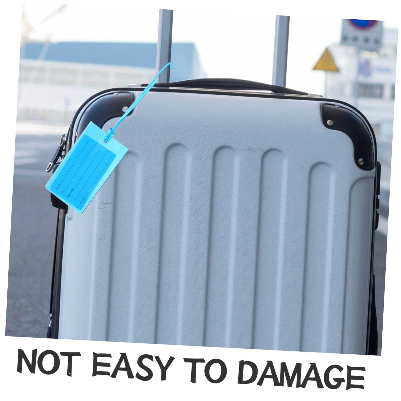 100 Pezzi Etichetta per Bagagli in Pvc Colorata con Finestra Trasparente e Passante Rinforzato, Visibilità Alta e Protezione Dati per Valigie e Zaini Durante Viaggi e Check-in