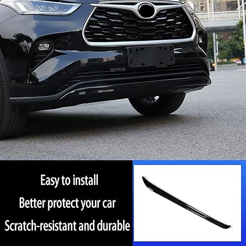 Miniatura 2 de Accesorios de coche para Toyota Highlander configuración media-alta 2020 2021 2022 2023 2024 2025 Protector de parachoques delantero (negro), ABS 1