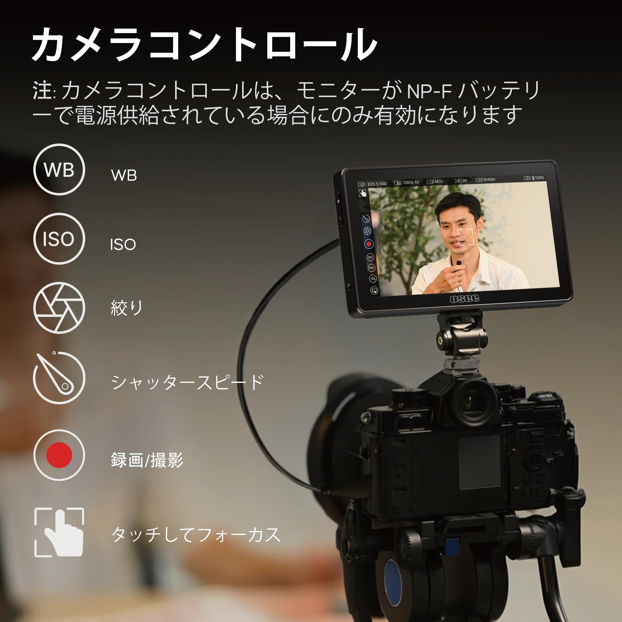 Amazon | Osee G7 Pro カメラ モニター 7インチ タッチスクリーン