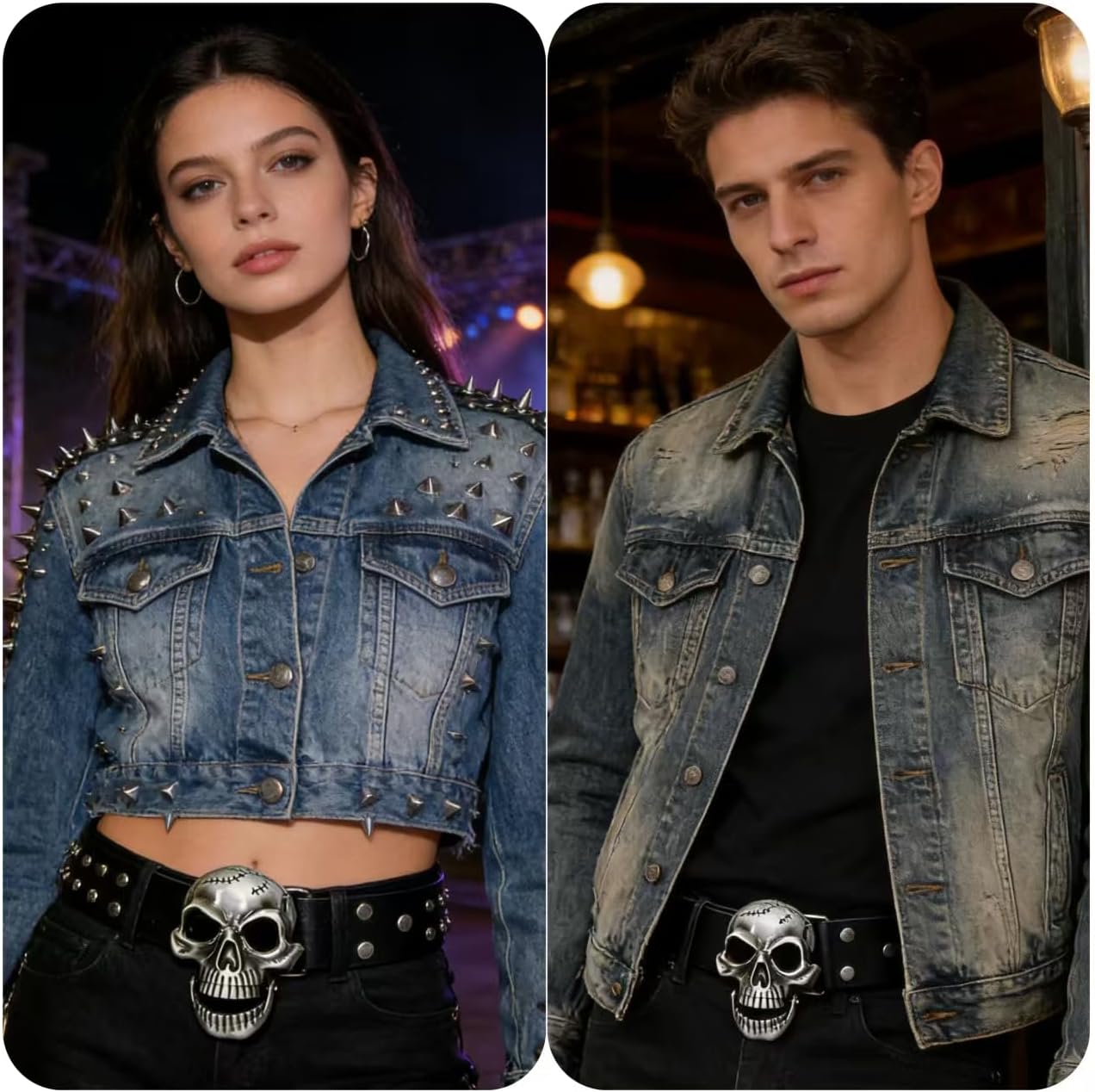 Skull Head Belt Buckle For Mens Western Cowboy - Image 2