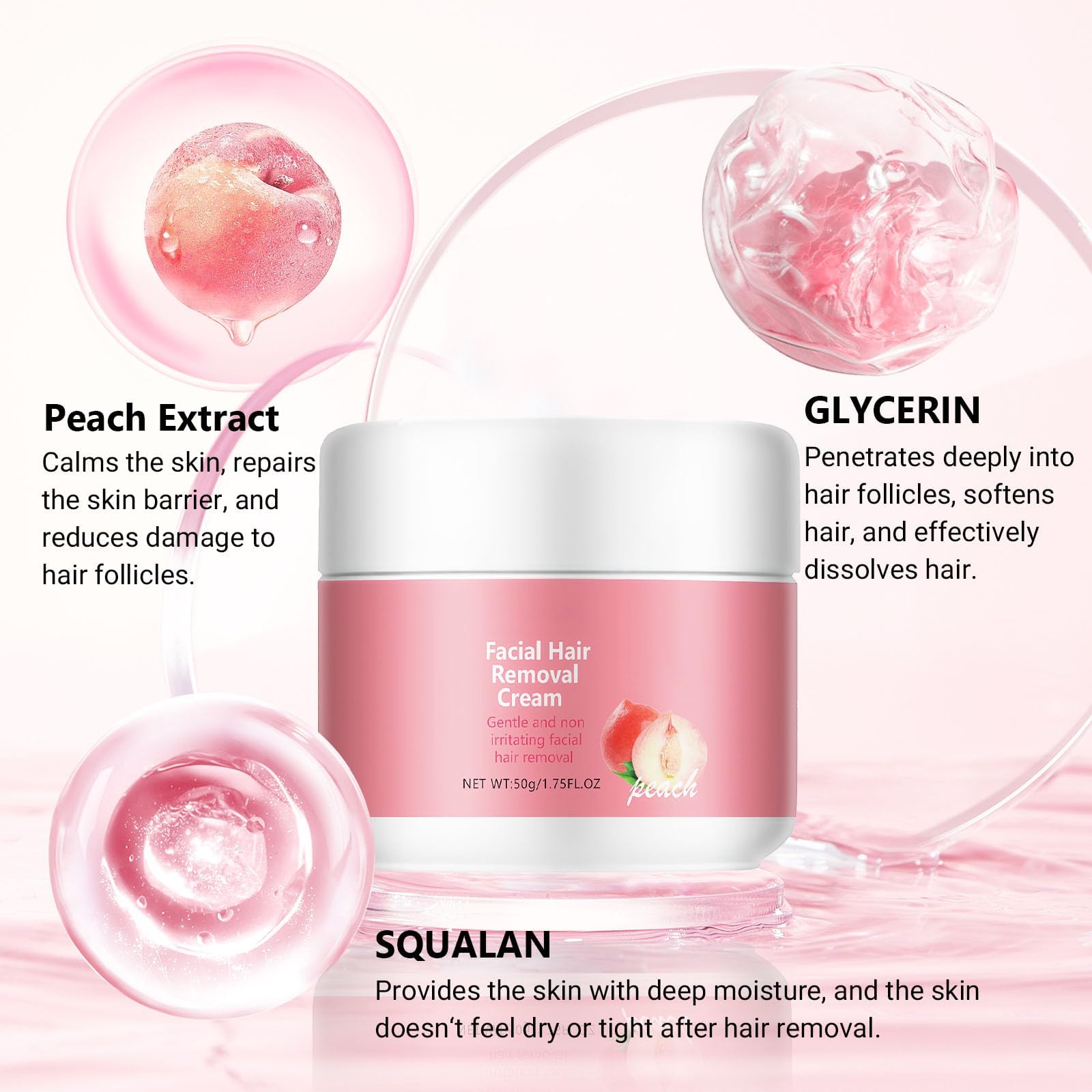 Crema Depilatoria Facial Mujer 50g Crema Depilatoria del Labio Superior Depilación Suave Sin Irritación Adecuado para Labio Superior, Mejillas, Mentón y Manos — view 2