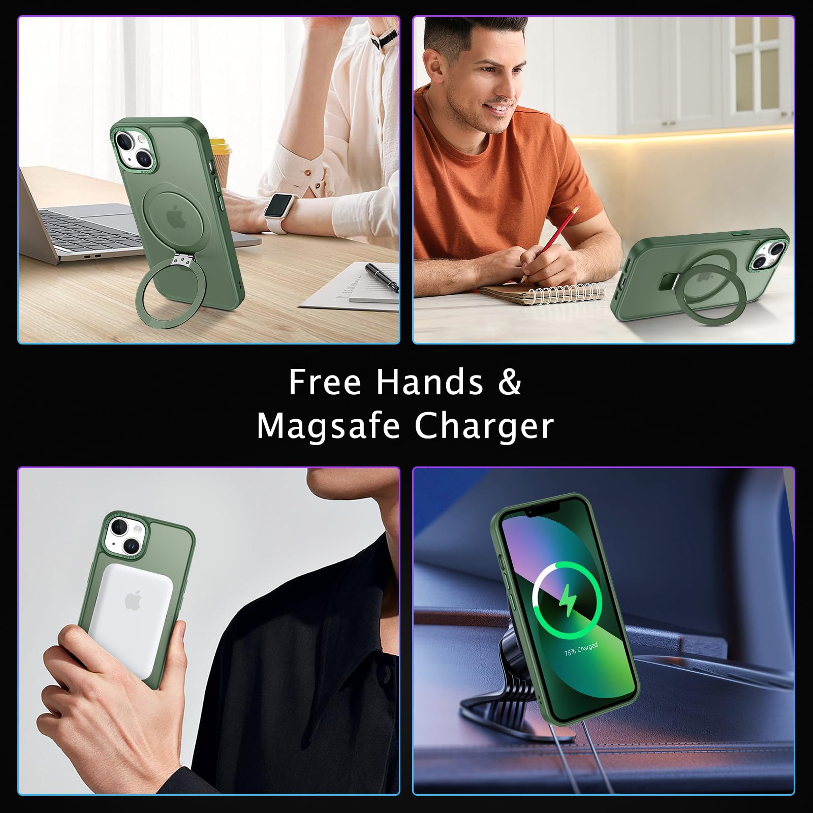 Telaso Magnetische Hülle Für IPhone 13 – MagSafe Kompatibel, Schlank, Mit Schleifen-Design & Schutzrand