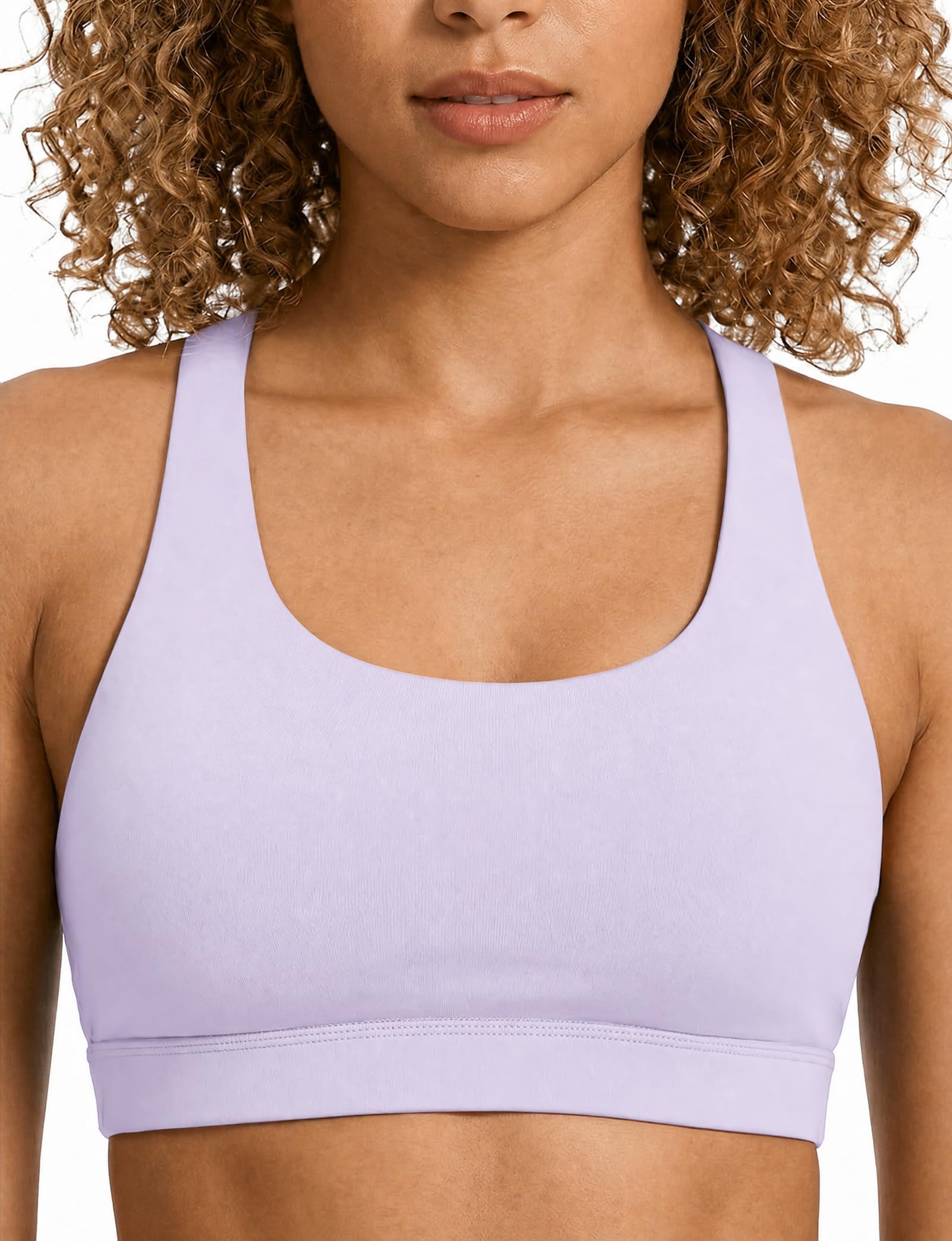 Mid Impact Sports Bras for Women with Removable Padded, Medium Support Racerback Bra Strappy Yoga Bras for Fitness
