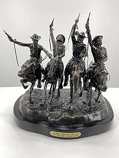 Artistic Solutions Frederic Remington Pure Bronze Sculpture Statue Coming Through The Rye Medium