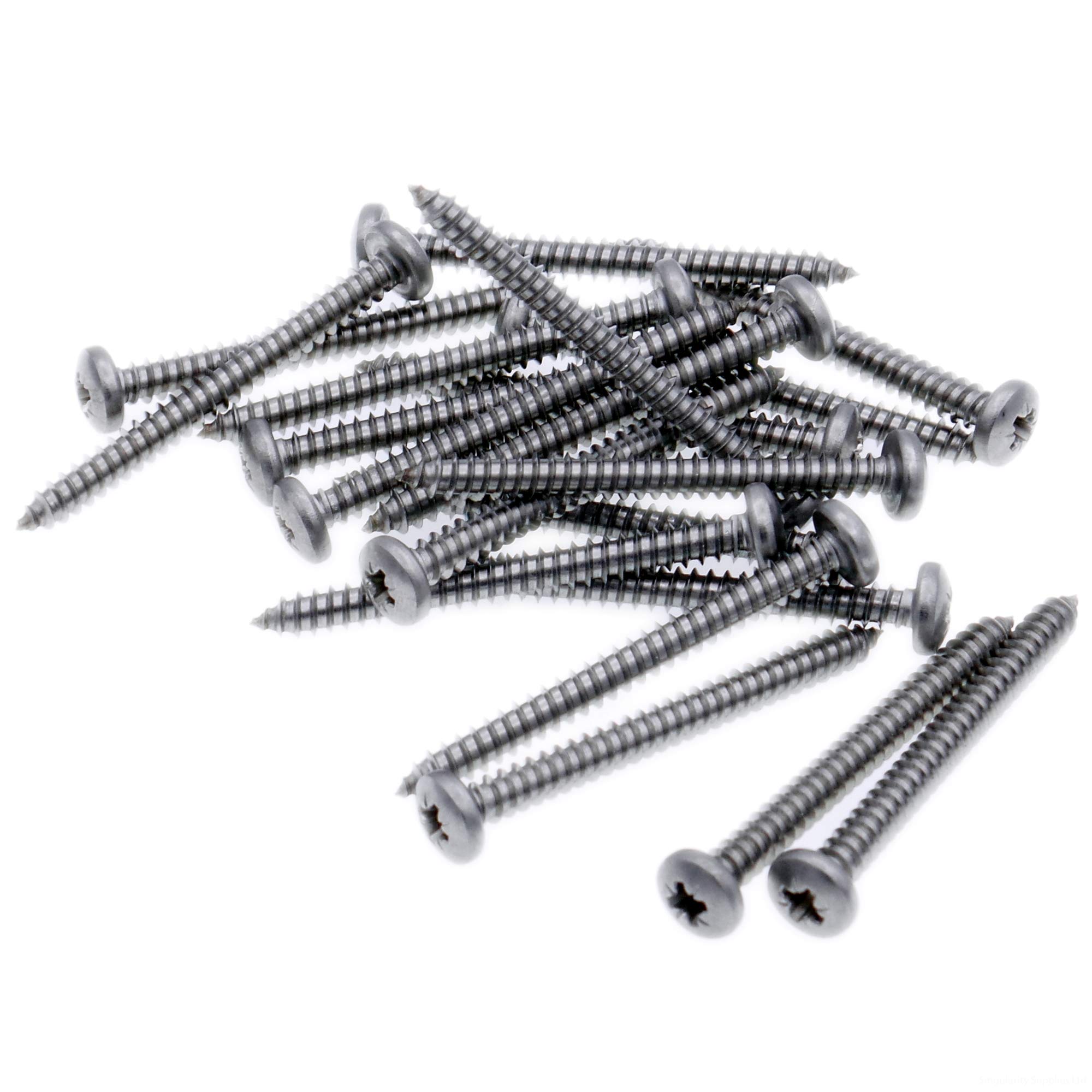 Singularity Supplies No.10 X 1.5 (4.8Mm X 38Mm) Pozi Pan Self-Tapping Screw - Stainless Steel (A2) (Pack Of 20)