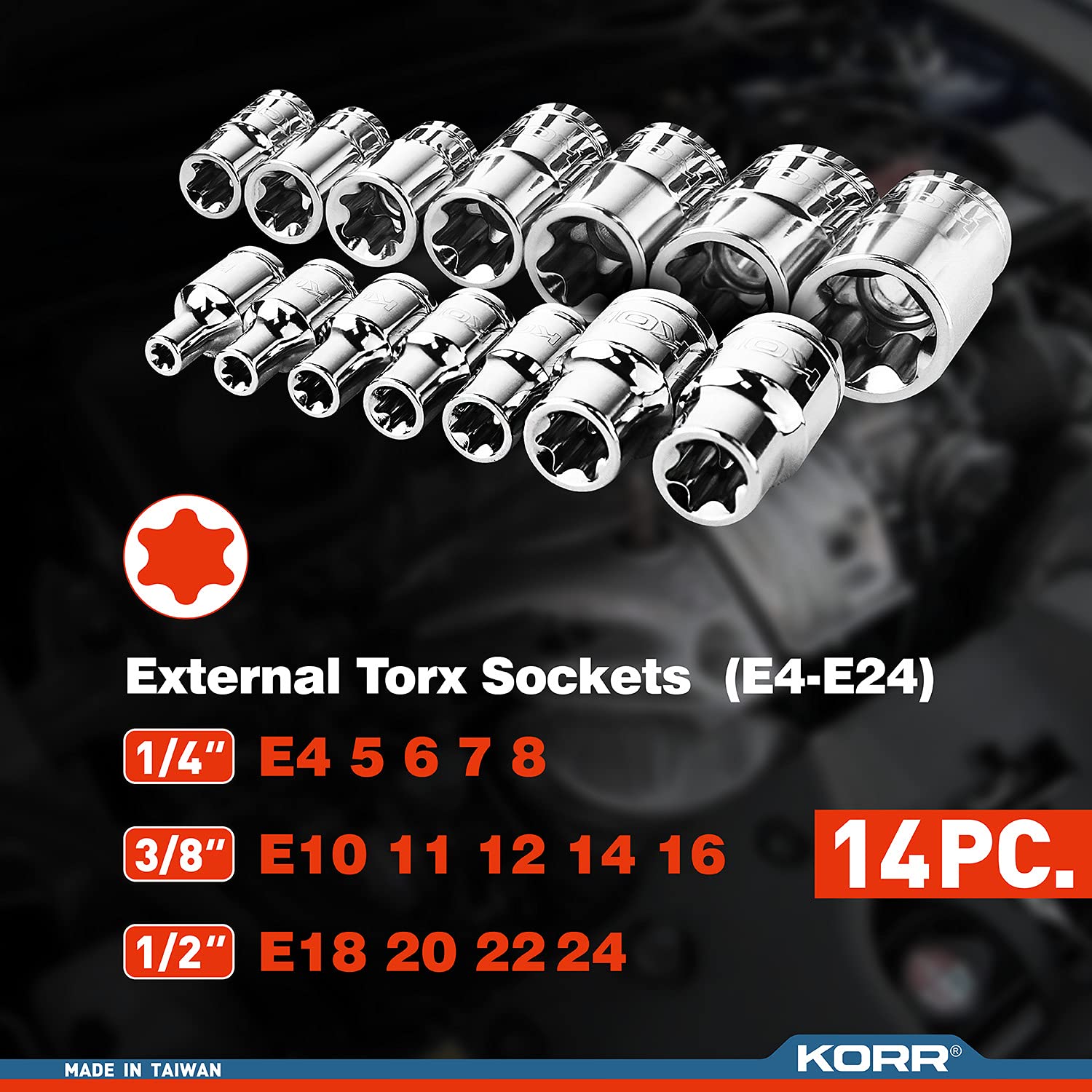 KORR Tools - Juego de llaves Torx (60 piezas)