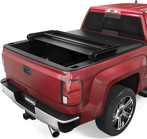 Miniatura 19 de OEDRO FRP Cubierta Tonneau Rígida de Triple Pliegue Compatible con Chevy Silverado 1500 y GMC Sierra 1500 2007-2013 Nuevo Estilo de Carrocería Cama