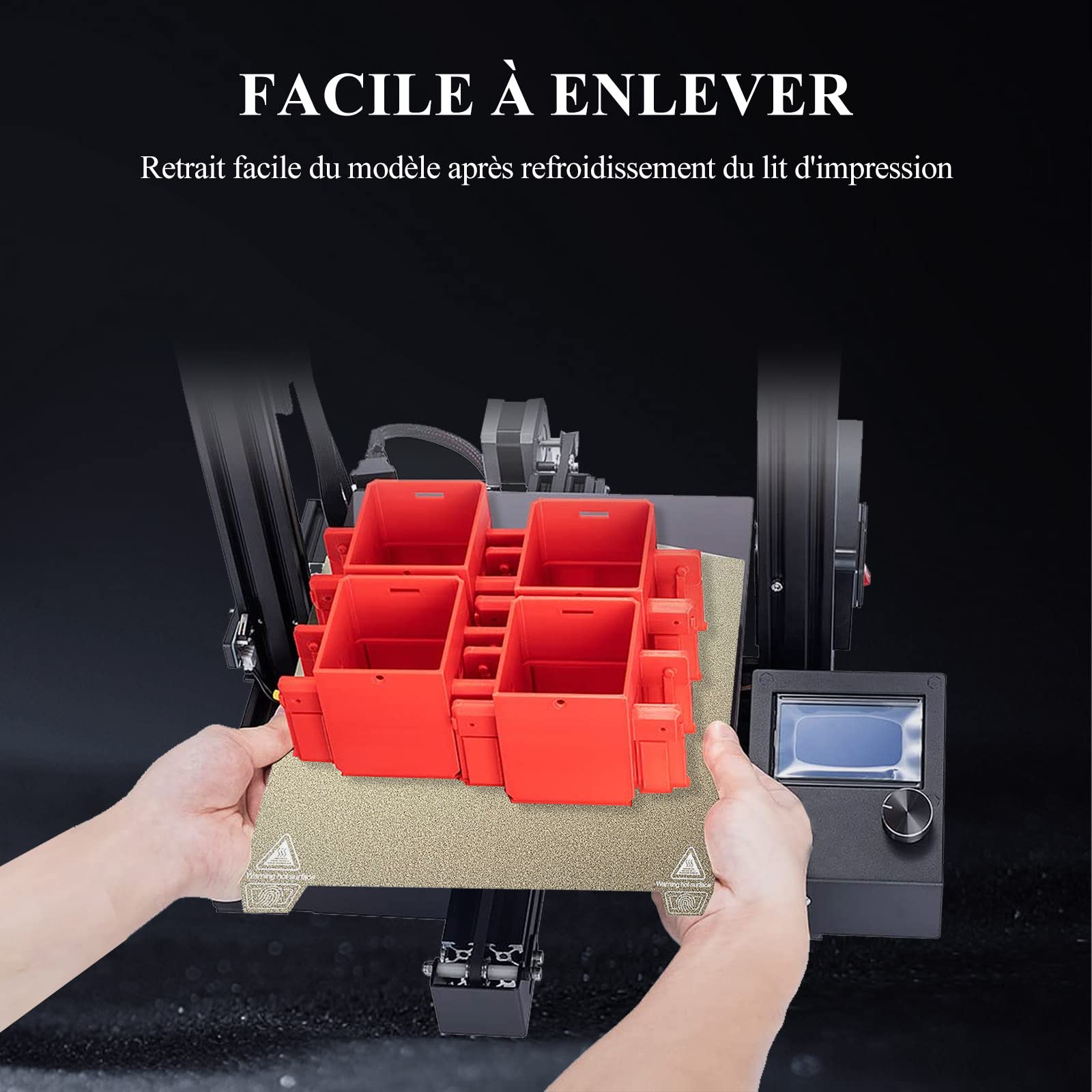 YOOPAI Plateau Ender 3 Double Face en PEI Texturé 235x235mm, PEI Plateforme Magnétique en Acier à Ressort pour Creality Ender 3/ Ender 3 Pro/Ender 3 V2/ Ender 3 S1/ Ender 3 Neo Imprimante 3D