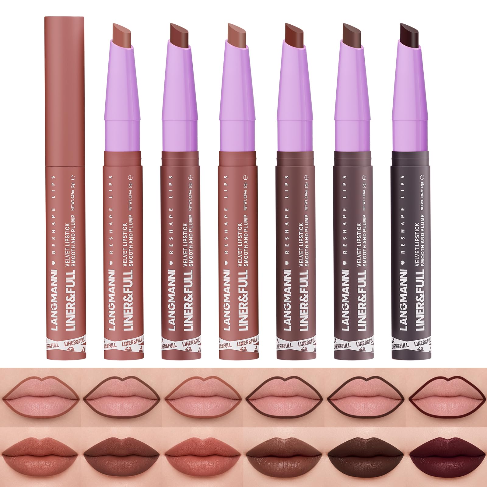 12-Color Velvet Matte Lipstick Set - Long-Lasting Shades -12