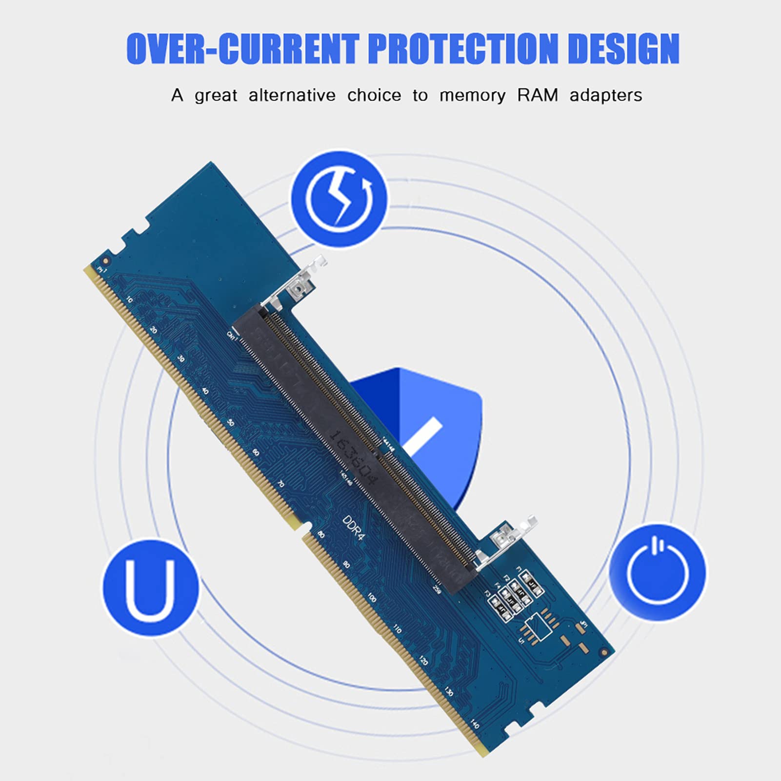 Carte Adaptateur So-DIMM vers Ordinateur de Bureau, Ordinateur Portable DDR4 Professionnel vers Module de Mémoire DIMM de Bureau Adaptateur de Connecteur RAM