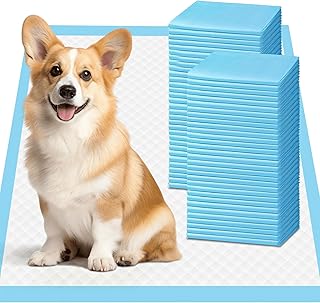 Gimars 6-Schicht Extra Dick 60×60 cm Super Saugfähig 400ML Auslaufsicher Hundeunterlagen — Schnell Trocknende Trainingsmatten für Kleine/Mittlere Hunde, Senioren & Mehrtierhaushalte 100 Stück