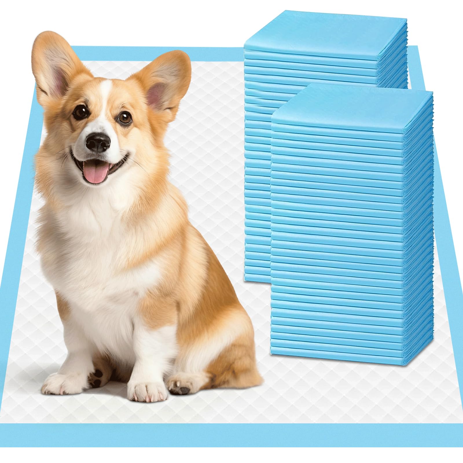 Gimars 6-Layer Extra Thick 60×60 cm Super Absorbent 400ML Leak-Proof Dog Pee Pads — Quick-Dry Training Pads for Puppies, Senior Small/Medium Dogs, Cats & Multi-Pet Homes