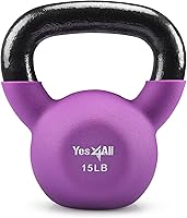 Vista 3 de Yes4All - Juego de pesas rusas ajustables con revestimiento de neopreno, pesas de mano para el hogar y el gimnasio, juego de mancuernas