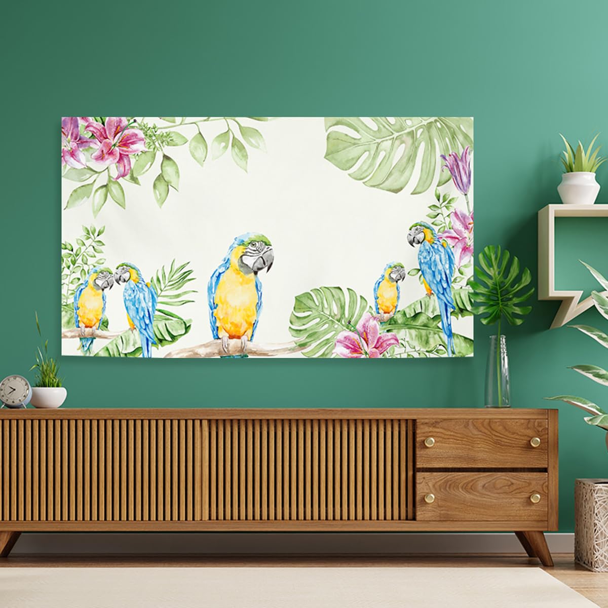 TV da esterno, Motivo floreale colorato la copertura del televisore LCD LED int(C,85/86in)
