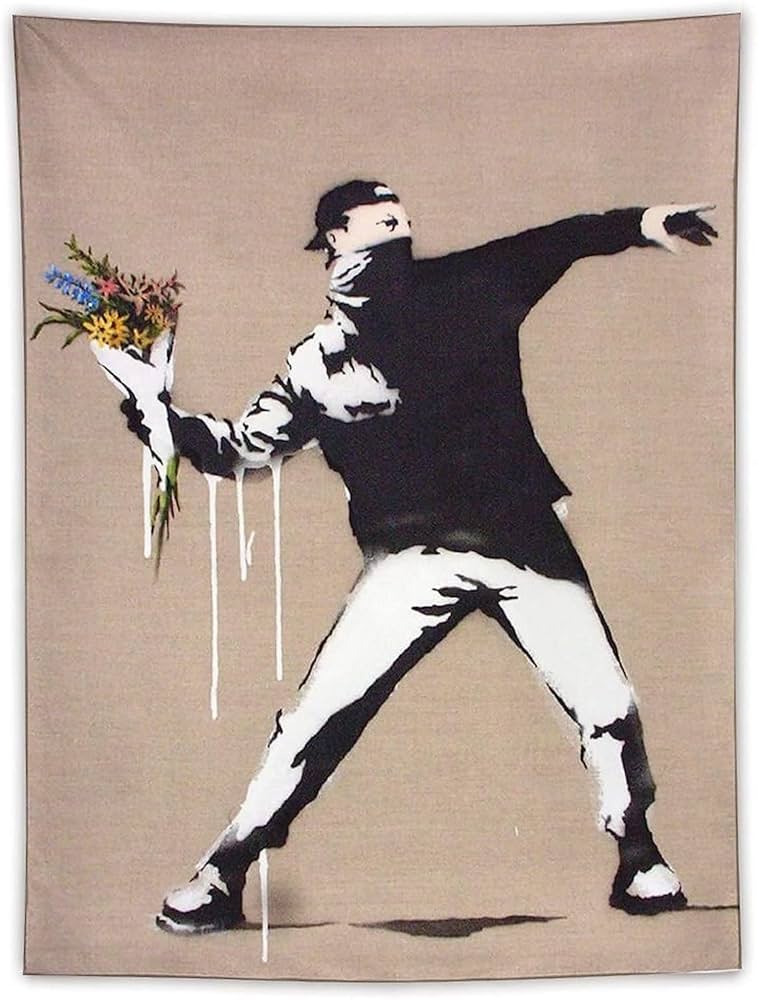 バンクシー アート 絵画 タペストリ