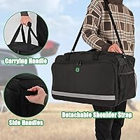 Vista 5 de Bolsa extra grande para detalles de automóvil, organizador de limpieza con tapa y asa para suministros de detalles de automóviles, organizador