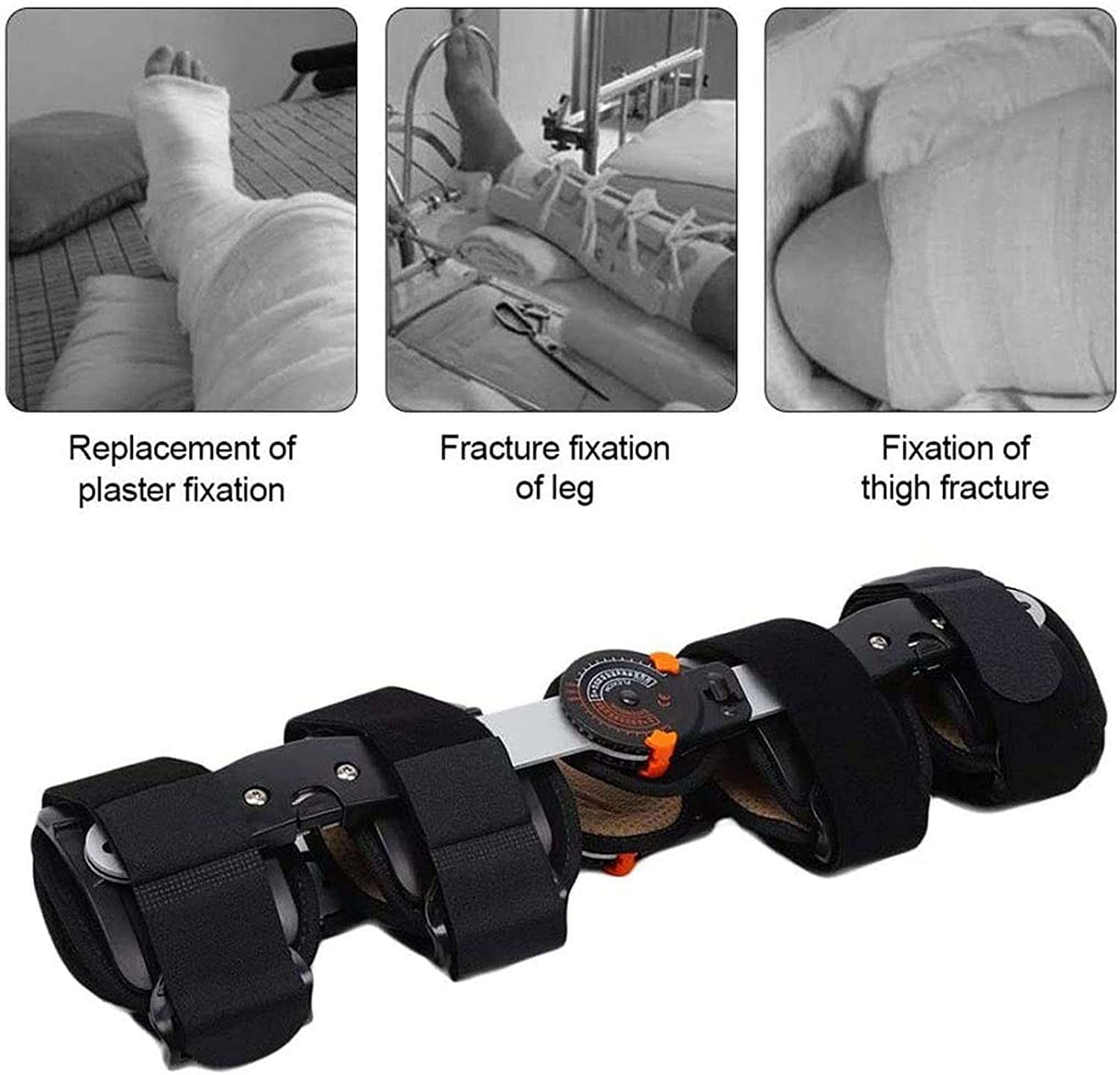 Rodilleras Médicas Guardilla De Rodilla con Bisagras, Apoyo Fijo De Rodilla Rehabilitación Ajustable Menisco De La Rodilla Protector Alivio del Dolor For El Hombre Y Las Mujeres