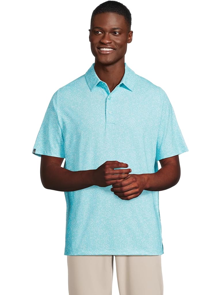 Callaway All Over Chev Printed Polo
