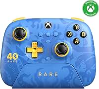 8BitDo Ultimate 3-mode Wireless Controller for Xbox, Hall Effect Joysticks, Pro Back Buttons, Compatibility with Xbox Series X|S & Xbox One, Apple, Windows PC & Android - Rare 40th Anniversary Edition