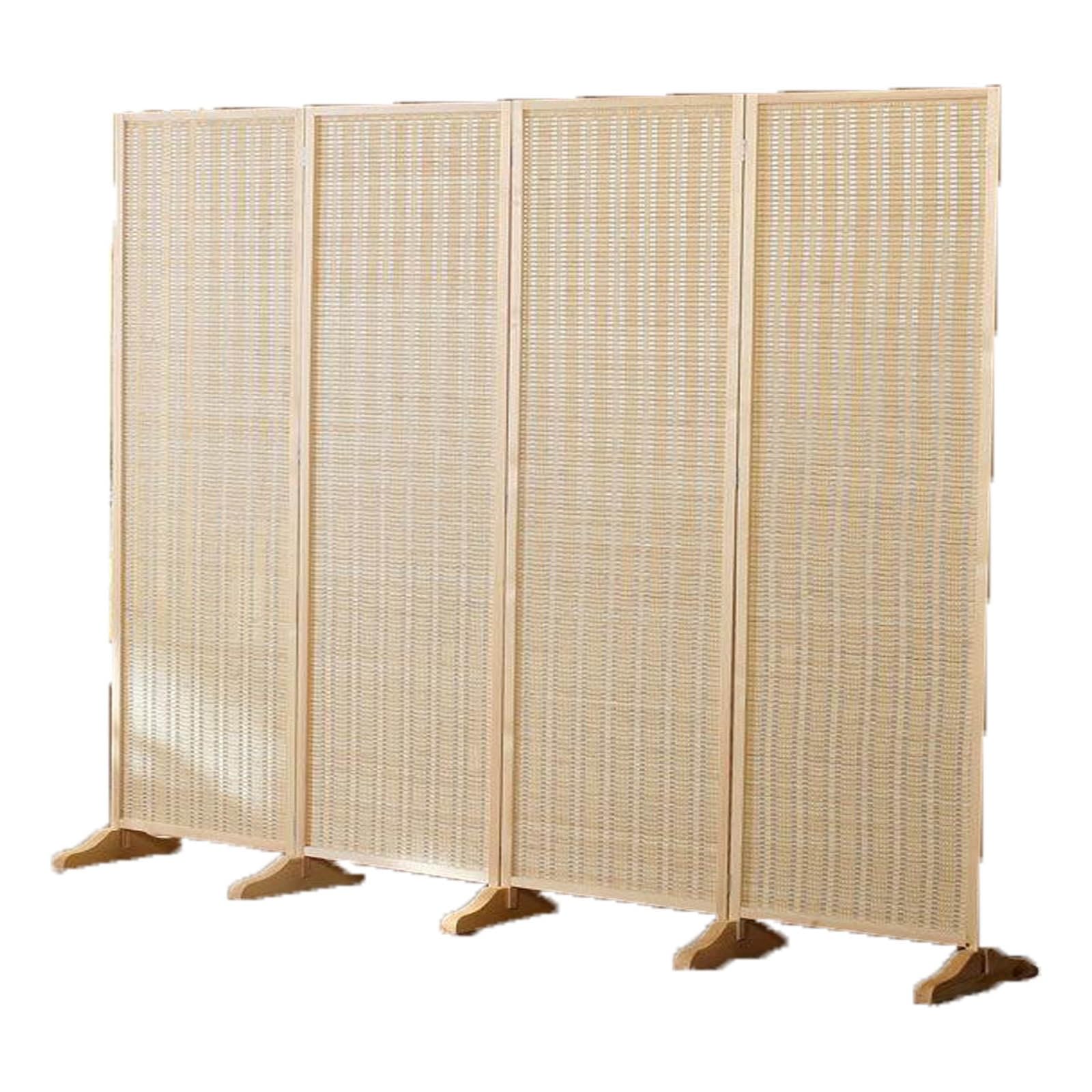 Paravent d'intimité en bambou, paravent extérieur, séparateur de pièce en bois avec porte, panneaux pliables en bambou pour la maison et le bureau, léger et élégant