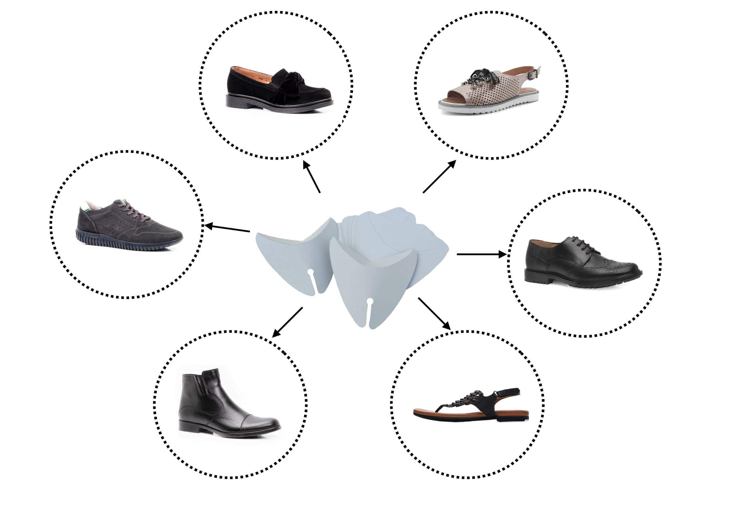 Cardboard Shoe Inserts Tree to keep Shape, Form for Women and Men Shoes