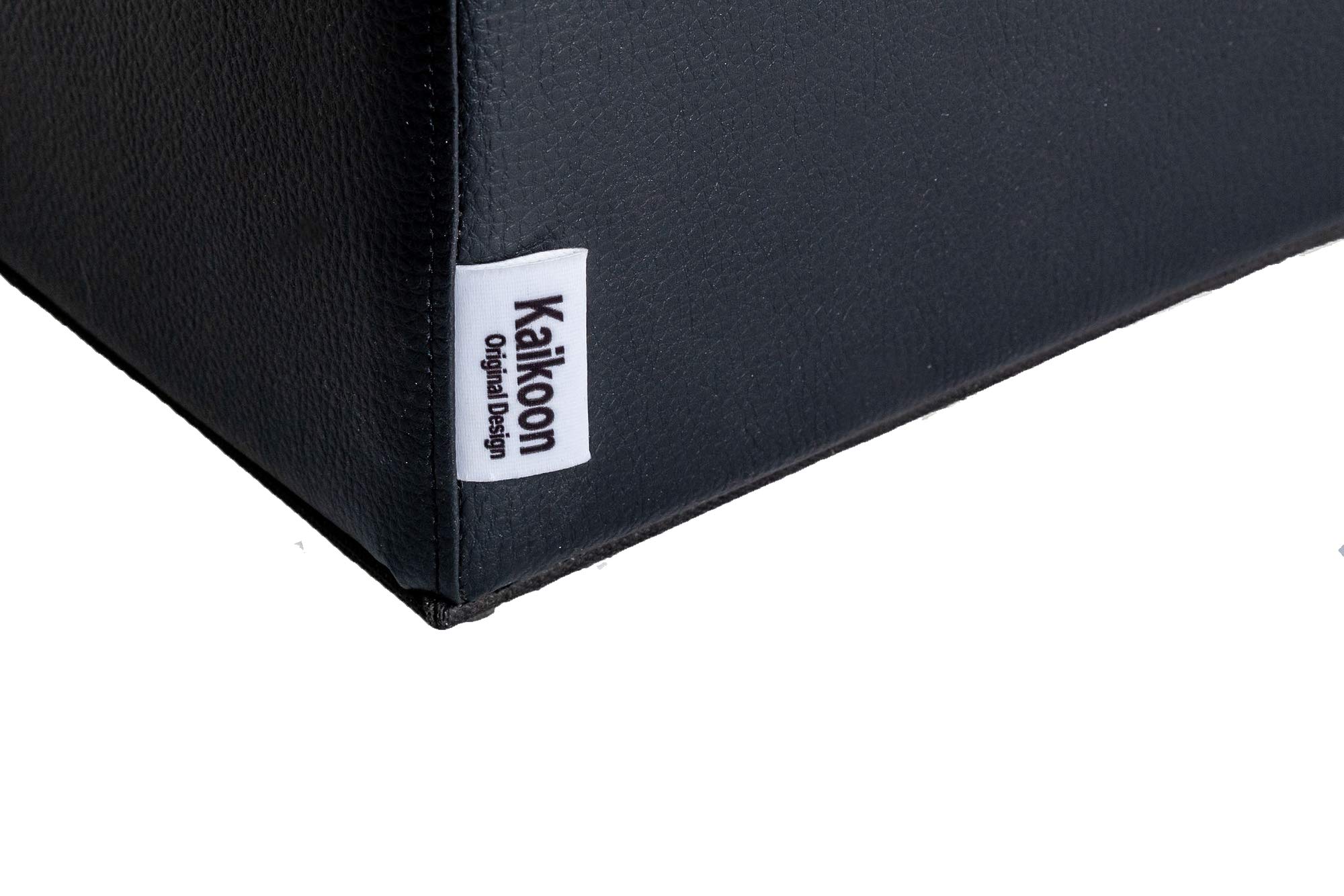 Kaikoon Sitzwürfel aus Kunstleder Schwarz 35 × 35 × 45 cm – Hocker für Event, Messe & Gastronomie