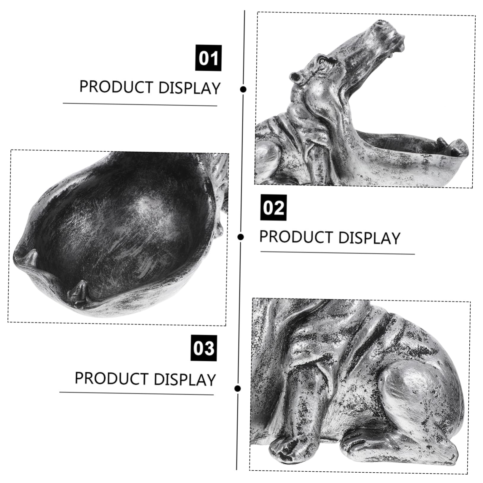 Statuetta Ippopotamo in Resina da Scrivania Contenitore | Design Creativo, per Soggiorno e Camera, Adatta a Colleghi e Amici, Oggetto Decorativo da Collezione