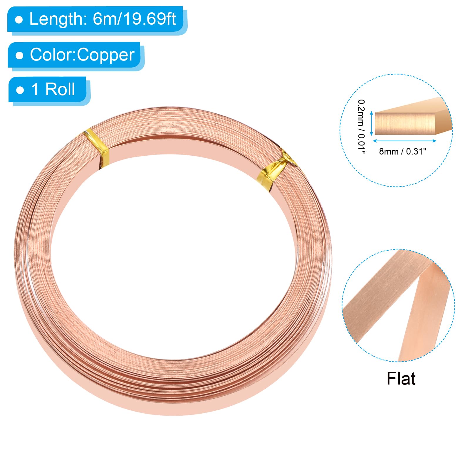 PATIKIL Flat Copper Wire - Image 2