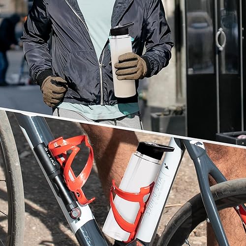 Miniatura 7 de Botellas de agua transparentes de 24 onzas con pajilla, paquete de 12 botellas de agua deportivas reutilizables a granel con asa, boca ancha y