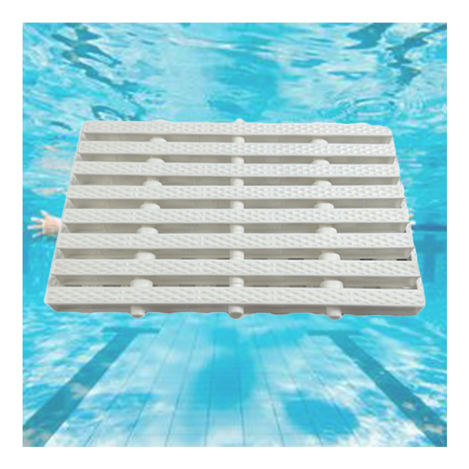 WXPGFEQ Swimming Pool Grates,ABS Swimming Pool Drainage Grates, Non-Slip Deck Covers, 30x100CM, 20pcs, Spliceable Plastic Overflow Grates for Driveway and Terrace - White Color