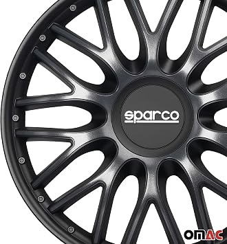 Sparco Wheel Covers Roma - 14-inch - Grey/Black - Set of 4 pieces