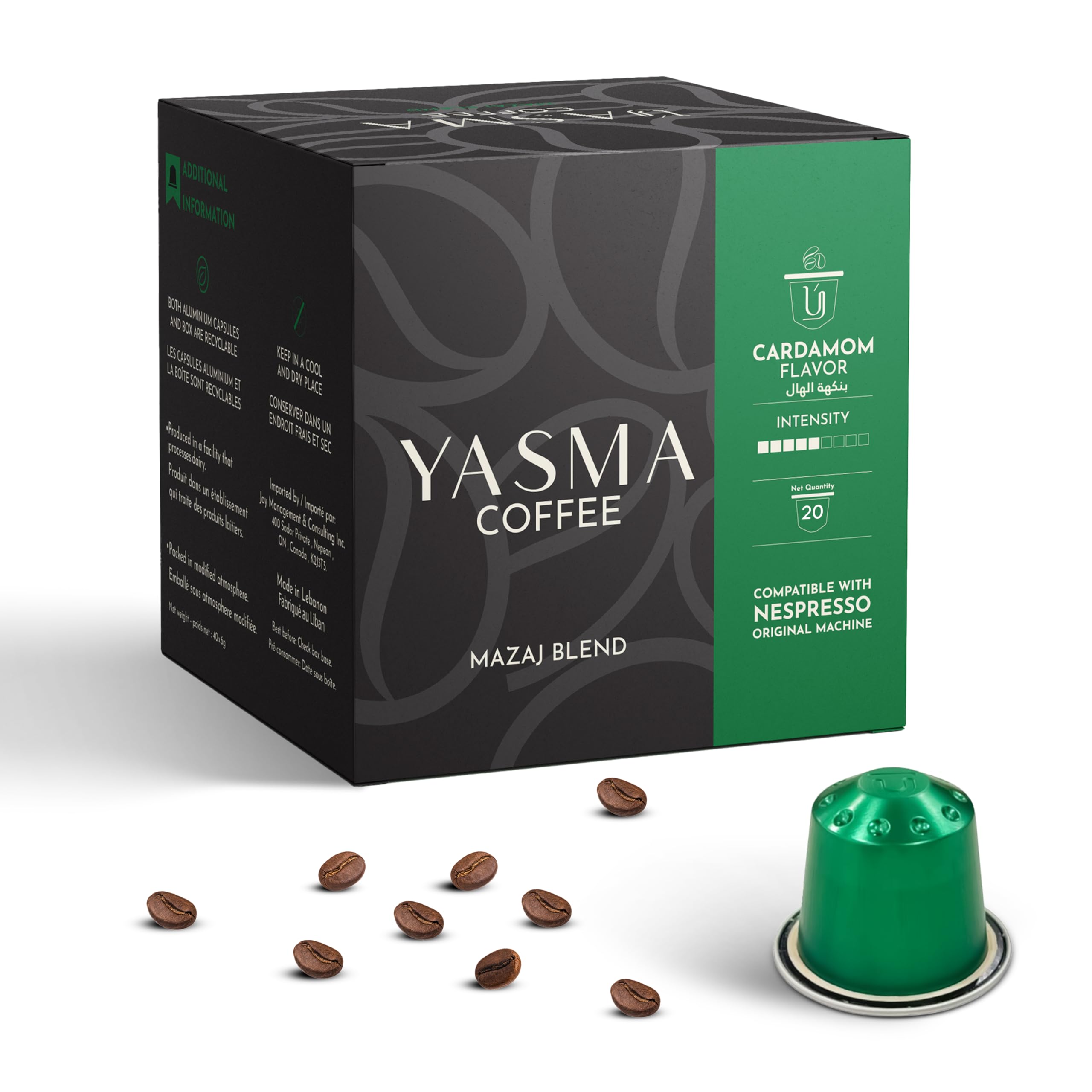 Yasma Coffee - Mazaj Blend. Cardamom Flavored Turkish Style Coffee