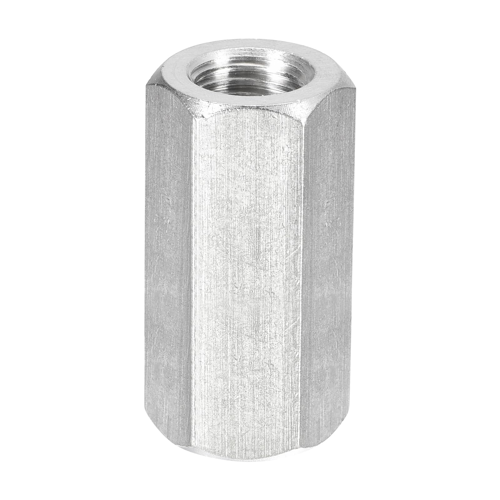 sourcing map M16 x 2-Pitch 50mm Length Coupling Nuts, 1pcs 304 Stainless Steel Metric Hex Rod Coupling Nuts
